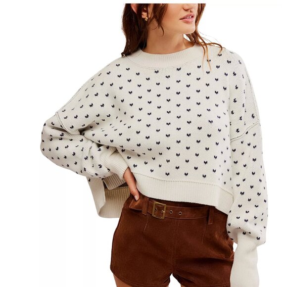 Free People Sweaters - Free People Easy Street Patterned Crop Pullover